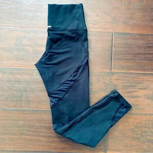 aerie Black Mesh High-Rise/Waisted Cropped 23" Leggings | Size: S